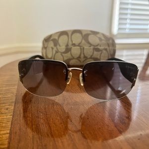 Black Coach sunglasses with case